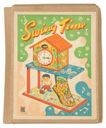 “SWING TIME” BOXED VARIETY WINDUP CLOCK WITH BOY.