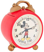 "MICKEY MOUSE" ALARM CLOCKS AND COOKIE JAR.