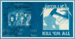 "METALLICA KILL 'EM ALL" BAND SIGNED ALBUM COVER ART BLUE LINE PROOF SHEET.