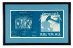 "METALLICA KILL 'EM ALL" BAND SIGNED ALBUM COVER ART BLUE LINE PROOF SHEET.