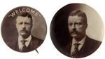 THEODORE ROOSEVELT PAIR OF REAL PHOTO BUTTONS AND RARE 1.75".