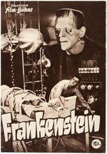 GERMAN PROMOTIONAL HORROR FILM PROGRAM LOT INCLUDING "FRANKENSTEIN" & OTHERS.