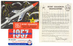 “CAPTAIN MIDNIGHT 1957 SECRET SQUADRON” MANUAL, MEMBERSHIP CARD, LETTER & MAILER.