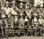 RARE "LONE RANGER CAMP 1936" FRAMED PANORAMIC PHOTO.