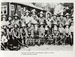 RARE "LONE RANGER CAMP 1936" FRAMED PANORAMIC PHOTO.