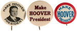 HOOVER THREE SCARCE BUTTONS.