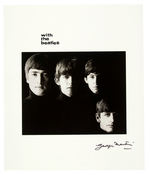 THE BEATLES “WITH THE BEATLES” GEORGE MARTIN HAND SIGNED LITHOGRAPH.