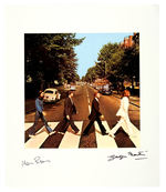 THE BEATLES “ABBEY ROAD” GEORGE MARTIN/ALAN PARSONS HAND SIGNED LITHOGRAPH.