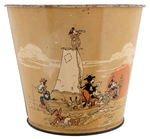 MICKEY MOUSE & FRIENDS DISNEY CHARACTERS RARE WASTE BASKET.