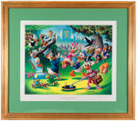 CARL BARKS “HOLIDAY IN DUCKBURG” SIGNED LIMITED EDITION FRAMED LITHO.