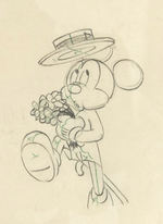 SURPRISE PARTY FRAMED PRODUCTION DRAWING PAIR FEATURING MICKEY MOUSE & PLUTO.