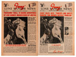 “FRANZ LONE RANGER NEWS” VOL. 1 #1 AND #3 1938 PREMIUM NEWSPAPER PAIR.