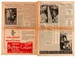 TABLOID SIZE VARIETY “LONE RANGER NEWS” #2 FROM 1937 AND #1 FROM 1938 PREMIUM NEWSPAPER PAIR.