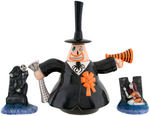 "THE NIGHTMARE BEFORE CHRISTMAS" SET OF CERAMIC DINNERWARE, TEAPOT AND SALT AND PEPPER.