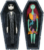 "THE NIGHTMARE BEFORE CHRISTMAS" JACK AND SALLY RESIN COFFIN FIGURES.