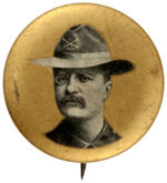 ROOSEVELT AS ROUGH RIDER 1900 BUTTON UNLISTED IN HAKE.