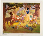 "WALT DISNEY PRINTS IN MAGNIFICENT FULL COLOR" SNOW WHITE & BAMBI LITHOGRAPHED PRINT SET.