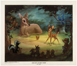 "WALT DISNEY PRINTS IN MAGNIFICENT FULL COLOR" SNOW WHITE & BAMBI LITHOGRAPHED PRINT SET.