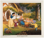 "WALT DISNEY PRINTS IN MAGNIFICENT FULL COLOR" SNOW WHITE & BAMBI LITHOGRAPHED PRINT SET.