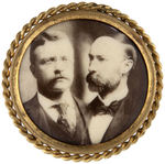 ROOSEVELT PAIR OF REAL PHOTO 1904 JUGATE BUTTONS.