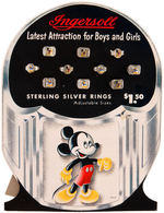 "INGERSOLL" MICKEY MOUSE & DONALD DUCK RING DISPLAY.