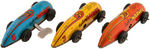 "CAPTAIN MARVEL" WIND-UP RACERS SET.