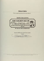 "BURNE HOGARTH'S THE GOLDEN AGE OF TARZAN 1939-1942" SIGNED LIMITED EDITION HARDCOVER AND PRINT.