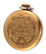 "DAVY CROCKETT PRECISION WATCH" BOXED POCKET WATCH & CHAIN.