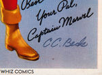 "CAPTAIN MARVEL" PREMIUM PORTRAIT PICTURE VARIETY SIGNED BY C.C. BECK.