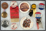 HARLEM GLOBETROTTERS NINE BUTTONS FROM PAUL MUCHINSKY COLLECTION.