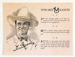 TOM MIX THANK YOU CARD.