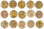 STATE MAP BUTTONS COMPLETE SET FROM AMERICAN PEPSIN GUM CIRCA 1896-1898.