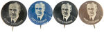 “KEEP COOLIDGE” FOUR PICTURE BUTTON VARIETIES.