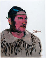 FRED FREDERICKS CHIEF THUNDERCLOUD AS TONTO COLOR PORTRAIT ORIGINAL ART.