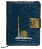 NYWF 1939 DIARY/RARE SOUVENIR FOLDER/MEMO PAD W/HOLDER.