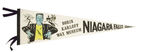 "BORIS KARLOFF WAX MUSEUM-NIAGARA FALLS, CANADA" PENNANT.