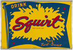 "SQUIRT" SODA TIN ADVERTISING SIGN.