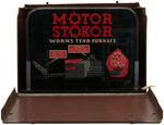 "MOTOR STOKOR" FURNACE SALESMAN'S SAMPLE LIGHTED ADVERTISING SIGN.