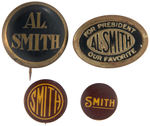 SMITH THREE UNCOMMON NAME BUTTONS PLUS LAPEL STUD.