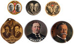 TAFT SIX ITEMS FROM 1908-1912.