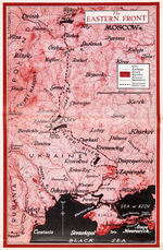 WORLD WAR II "NEWSMAP" DOUBLE-SIDED POSTER/MAP.