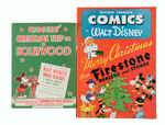 WALT DISNEY CHRISTMAS RELATED PREMIUM PUBLICATIONS INCLUDING FIRESTONE COMIC BOOK.