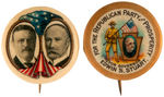 THEODORE ROOSEVELT GROUP OF SIX BUTTONS.