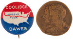 COOLIDGE TRIO INCLUDING JUGATE PLUS LA FOLLETTE PROGRESSIVE PARTY JUGATE METAL PIN.