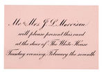 ROOSEVELT OFFICIAL “INAUGURAL SOUVENIR 1905” PLUS 4 WHITE HOUSE INVITATIONS FROM T.R. AND TAFT.