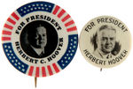 HOOVER PAIR OF UNCOMMON PORTRAIT BUTTONS.