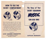 CAPTAIN MIDNIGHT "MYSTIC SUN GOD RING" STORY FOLDER.