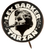 "LEX BARKER TARZAN" REAL PHOTO BUTTON.