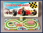 "BATTERY OPERATED SPORTS RACE CAR" BOXED SET BY TPS.