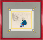 THE BEATLES "YELLOW SUBMARINE" ORIGINAL PRODUCTION DRAWING & ANIMATION CEL FRAMED DISPLAY.